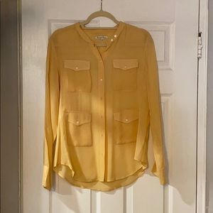 Madewell Broadway & Bloome • Orange Sheer Blouse
